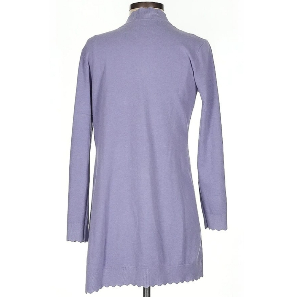 *NWT* Evolution by Cyrus Scalloped Trim Cardigan Sweater - Picture 7 of 8
